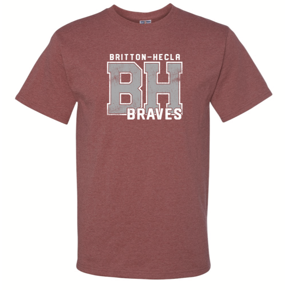 Bella Canvas Braves Head Throwback T-Shirt Red – hh design