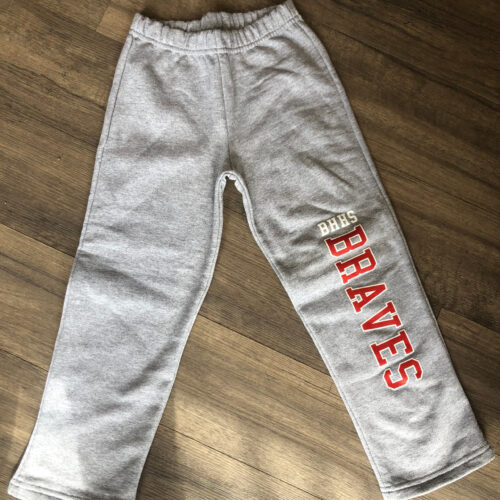 Youth Gray Heavy Blend Braves Sweatpants