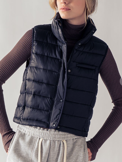 Black Puff Vest