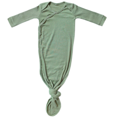 Newborn Knotted Gown - Clover