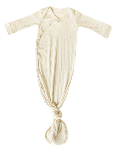 Newborn Knotted Gown - Moonstone